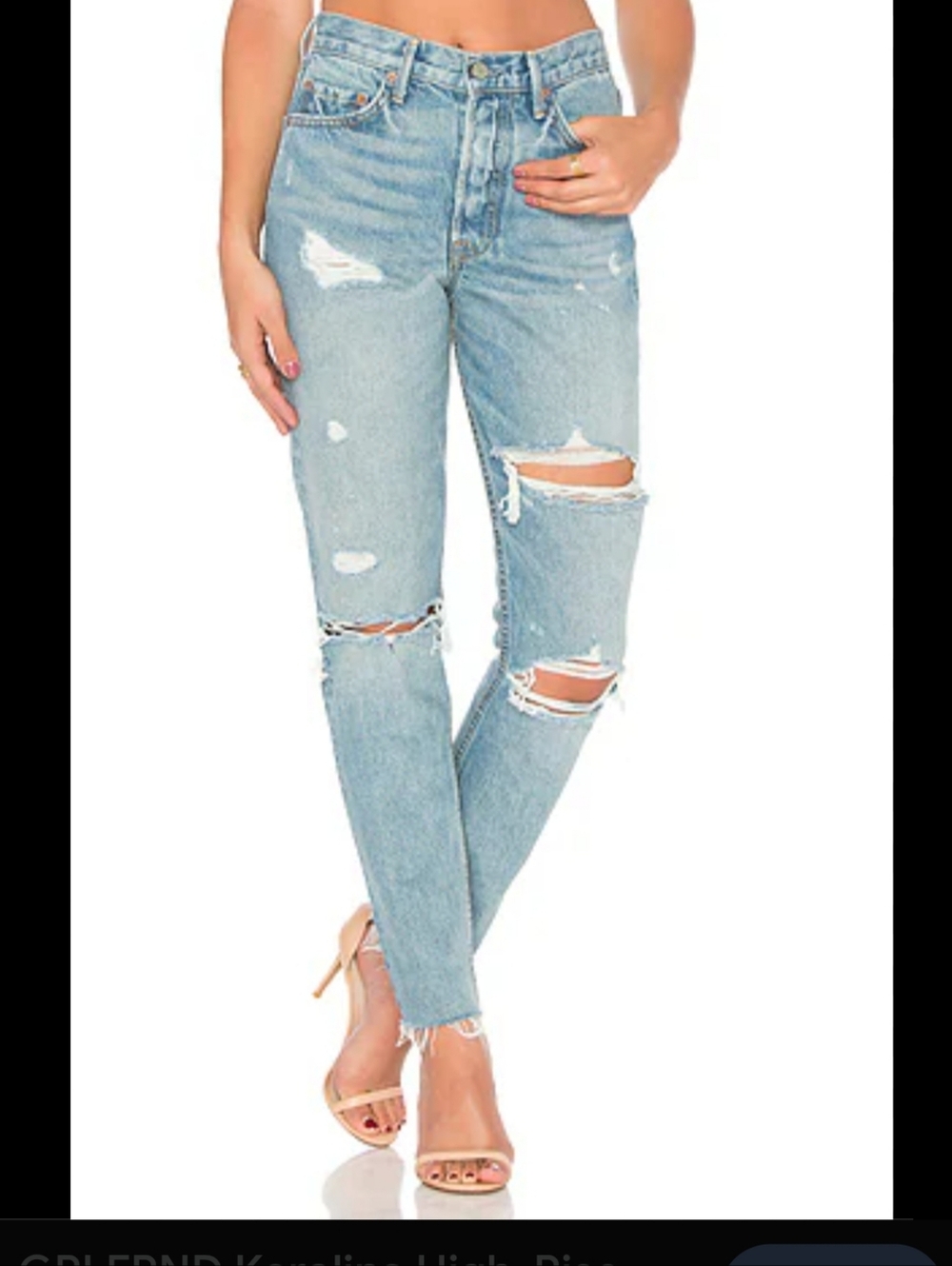 GRLFRND Distressed Karolina "Cheeky" Jeans